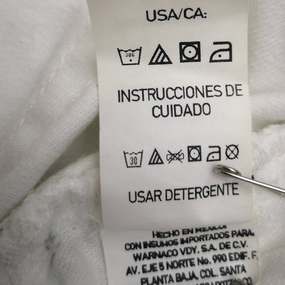 Calvin Klein Jeans Ladies Size 12 White Zipper & Button Closure Capri Pants - Picture 6 of 16